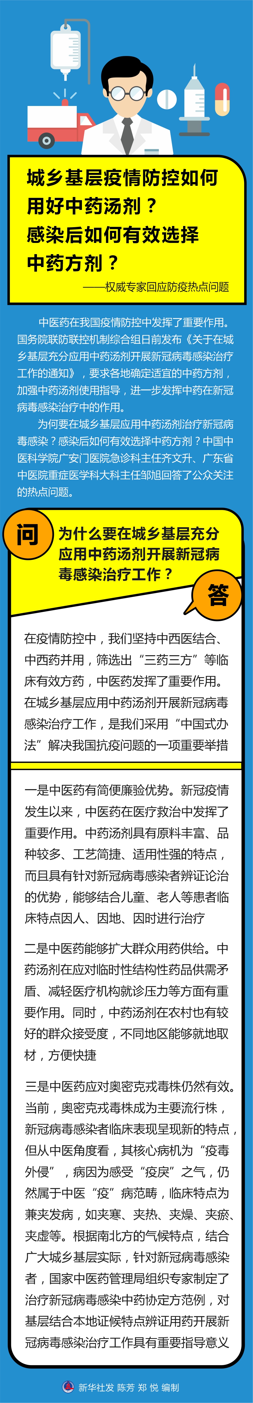 城乡基层疫情防控如何用好中药汤剂？感染后如何有效选择中药方剂？——权威专家解读防疫热点问题