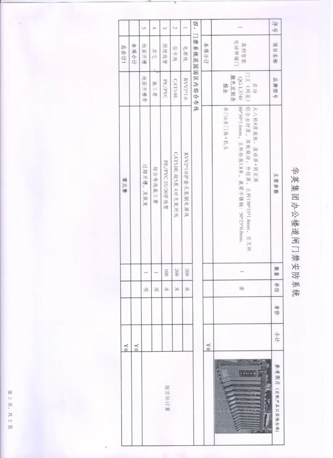 河南华英农业发展股份有限公司门禁系统招标文件